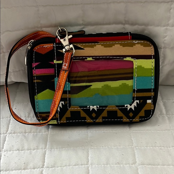 N Gil Handbags - 26 - NWOT Multicolor Southwest Patterned Passport Wallet/Wristlet
